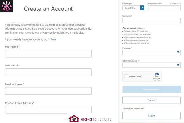 Apply For A Mortgage Loan Online Sefcu Bank Account