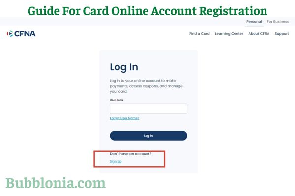 Guide For Card Online Account Registration