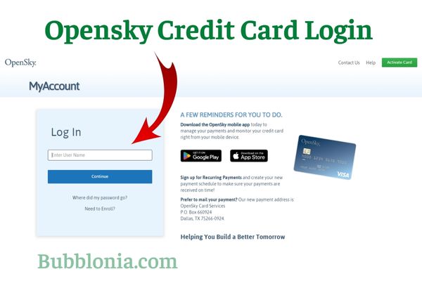 Opensky Credit Card Login, Payment Application, Customer Services