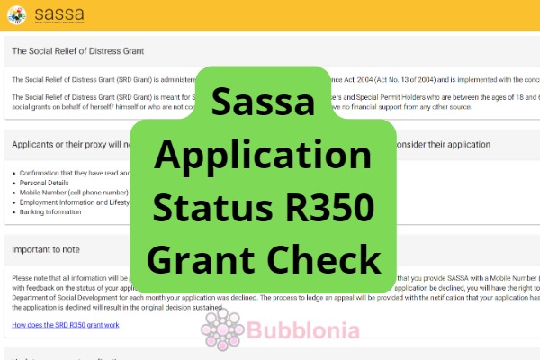 Sassa Application Status R350 Grant Check
